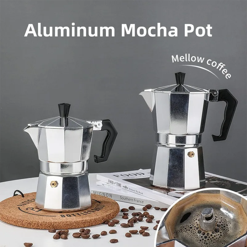 Bialetti Aluminum Coffee Moka Pot Espresso Percolator Stove Coffee Maker  Pot Classic Octagonal Shape Home Outdoor Cafe Tool - AliExpress