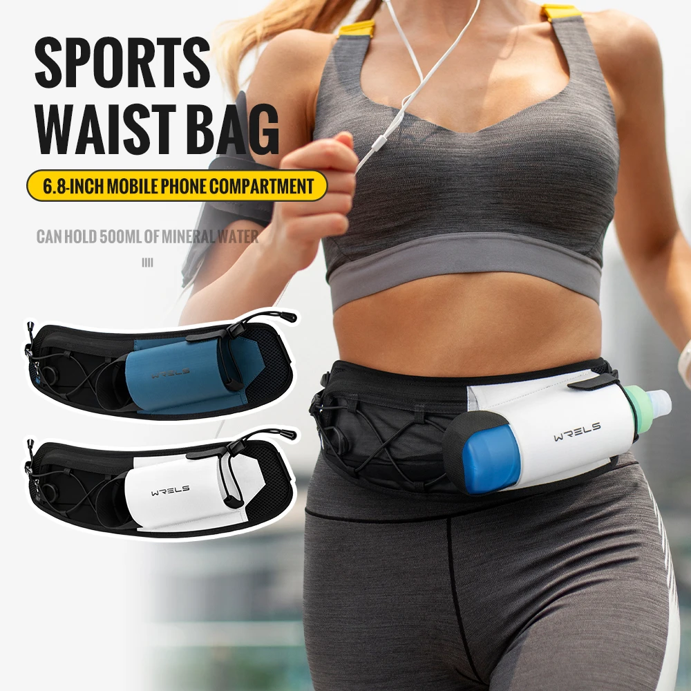 Running Waist Bag Lightweight Hydration Sport Belt Bag Adjustable Hiking Cycling Bottle Bag Fanny Pack Trail Running Bag