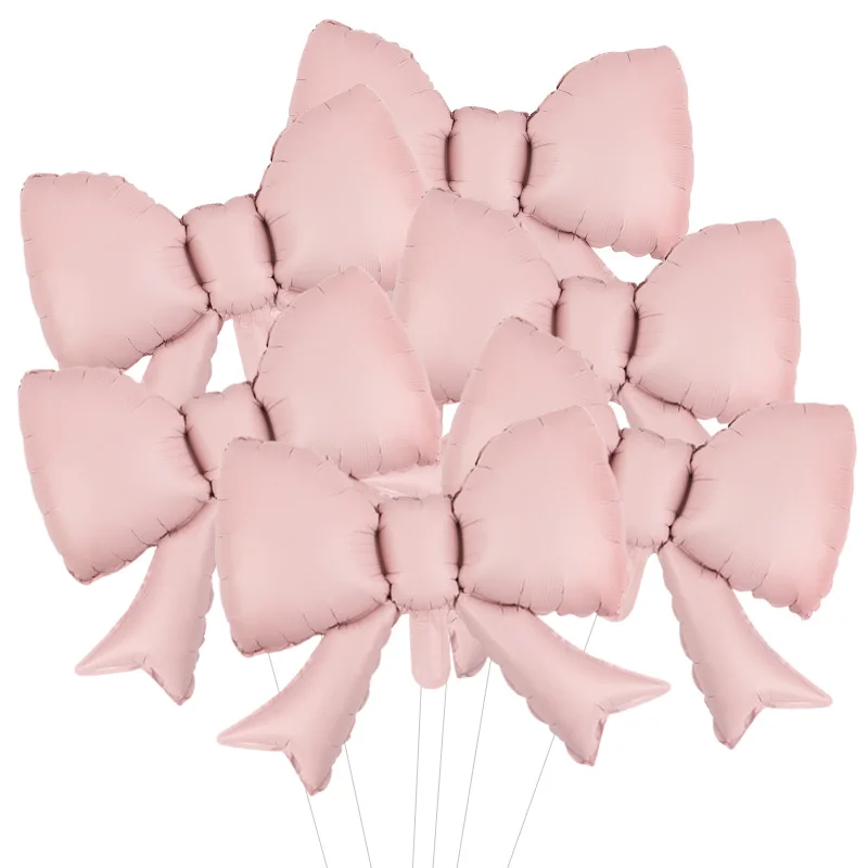 5/10Pcs Pink Bow Balloon 21inch Bow Tie Shaped Foil Balloon for Wedding Anniversary Kids Birthday Party Decoration Baby Shower