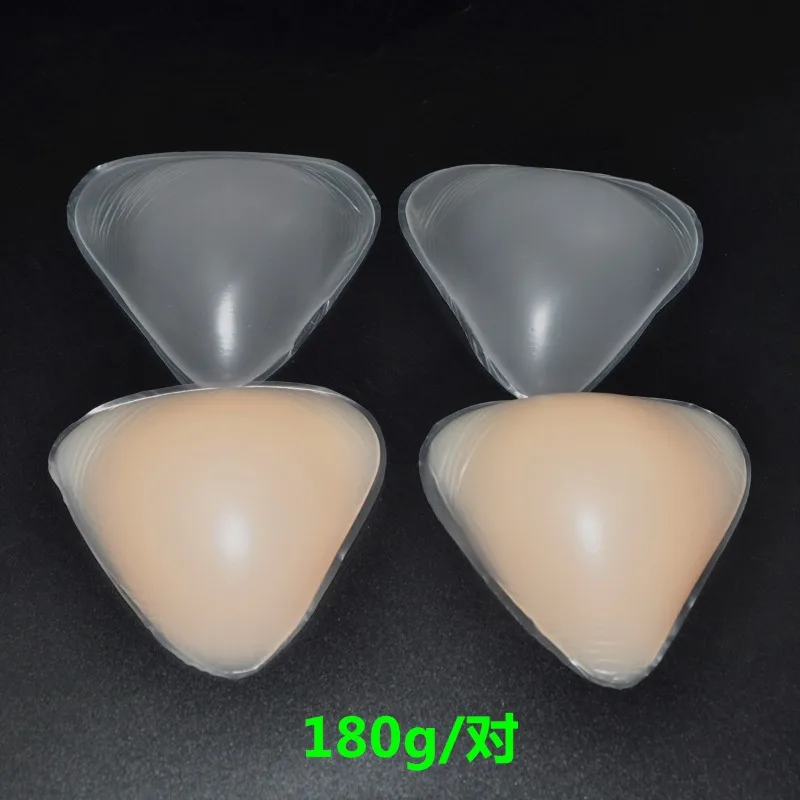 180g Pair of Triangular Heart-shaped Full Gathered Breast Pads Thickened Breast Pad Inserts