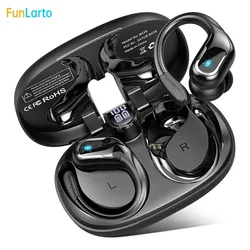 Premium Deep Bass Wireless Bluetooth Earbuds with LED Display - Waterproof and Ideal (Black)