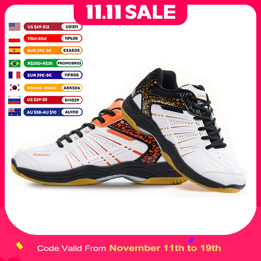 Kawasaki badminton sapatos respirável anti-escorregadio esporte