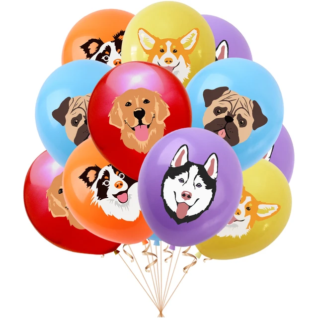 Cartoon Dog Theme Birthday Party Decoration, Cute Pet Dog, Latex