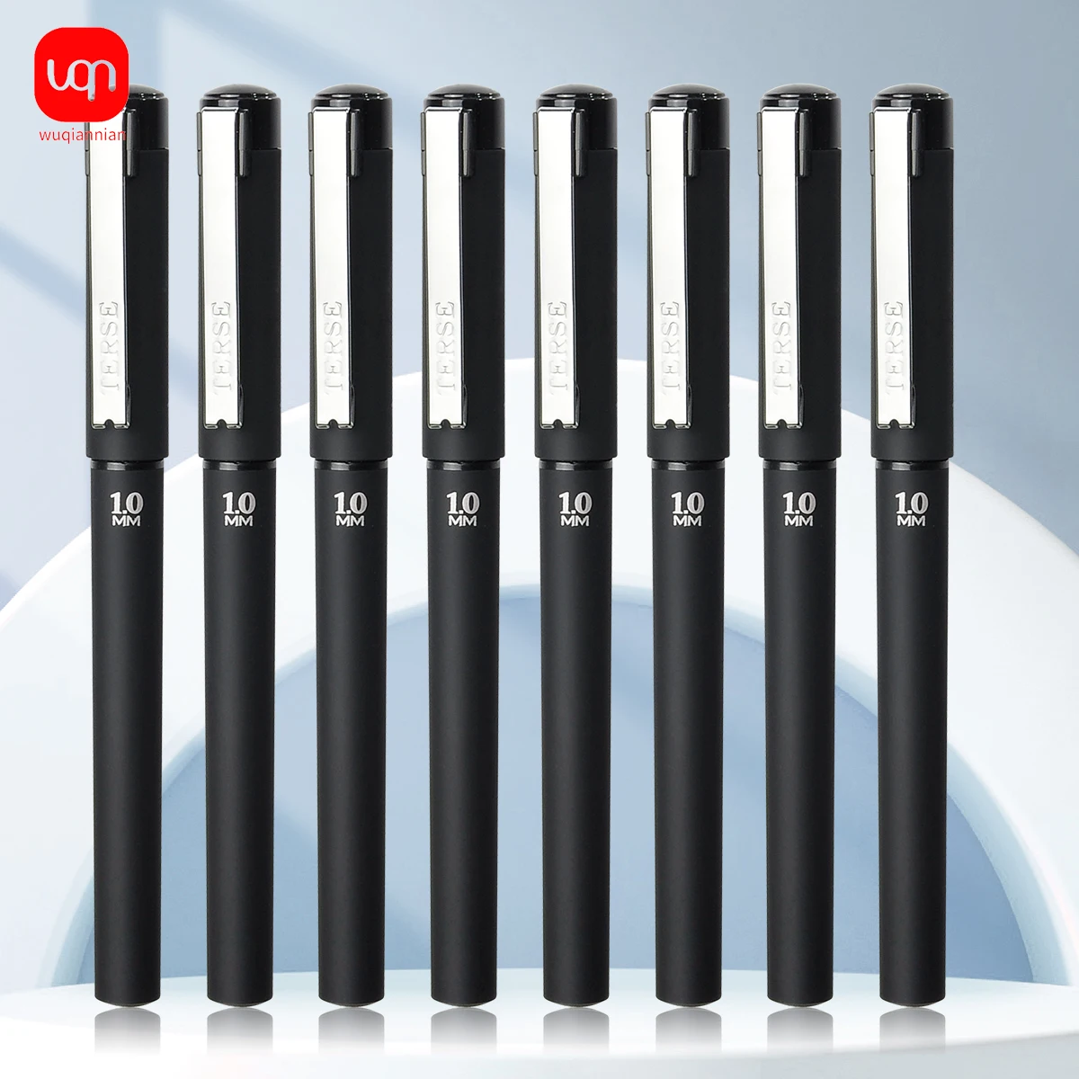 블랙 전문 사인 롤러볼 펜, 젤 펜 잉크, 사무용품 책상 액세서리, 1.0mm, 8 개