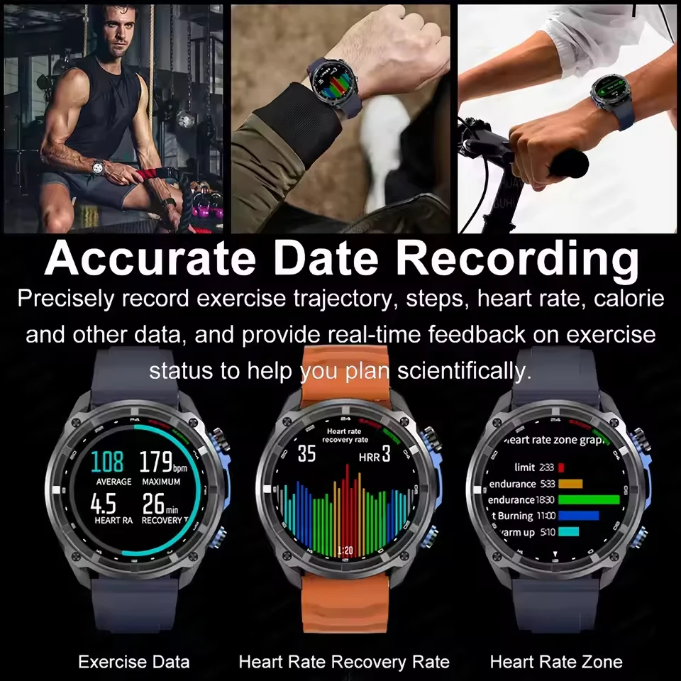 2026 NEW GPS Offline Maps Sport Smart Watch Men 4GB Memory Music Video Player 10ATM Swim Waterproof Smart Bracelet 1000mAh Watch 6