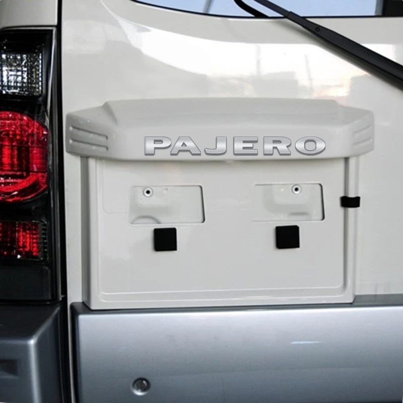 PAJERO 금속 차체 엠블럼 밝은 블랙 크롬 실버 골든 옐로우 배지, 미쓰비시 액세서리용 3D 스티커 테일 데칼