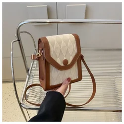 Stylish Women's PU Leather Crossbody Phone Bag (Rice - white)