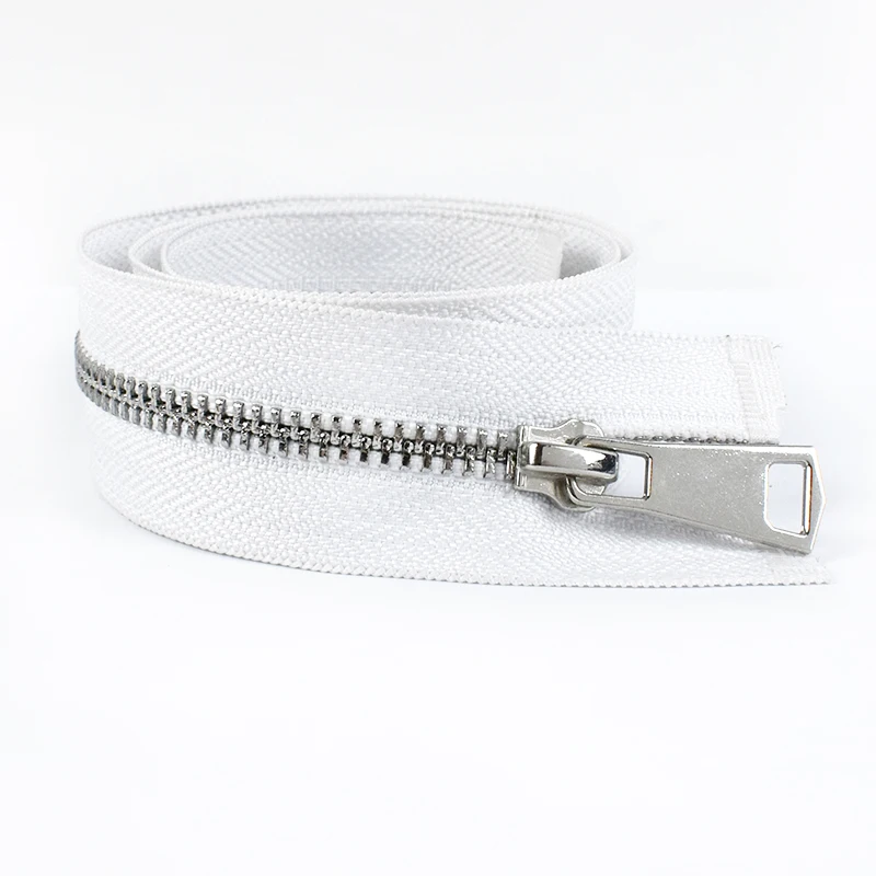 2pcs Meetee 5# Metal Zippers 15/60/70/80cm Auto Lock Zips for Down Coat Garments Zipper Shoes Pocket Garment Sewing Accessories 