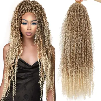 1/3/8 Packs Boho Style Passion Twist Hair 14-22inch Long Pre-Twisted Crochet Goddess Passion Twist Hair for Women Synthetic Hair 1