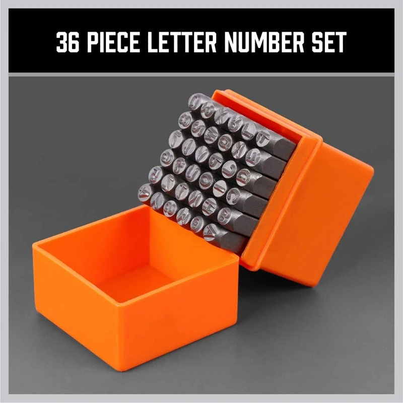 3Mm Number & Capital Letter Stamp Set (A-Z & 0-9) Punch Perfect For Imprinting Metal Plastic Wood Leather 36-Piece