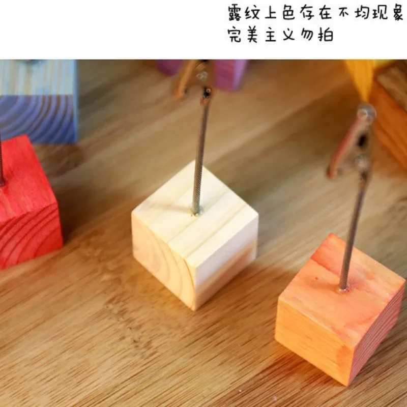 Color Cube Stand Alligator Wire Photo Clip Memo Card Holder Table Wedding Party Place Favor Gift Note Clamp