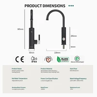 Briwellna chauffe-eau électrique 220V chauffe-eau coulant robinet de cuisine 2 en 1 robinet mélangeur de chauffage de l'eau sans réservoir géyser électrique 6