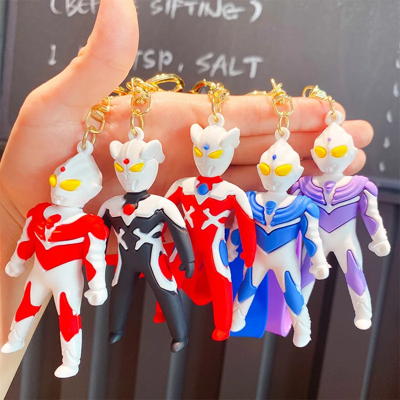 

Bandai cartoon animation Ultraman doll keychain pendant Diga exquisite simple key chain student gift creative kids gift