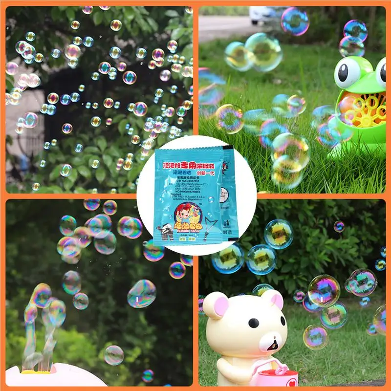 10ml Concentrate Bubbles Liquid Soap Water Bubble Machine Parts Accessories Just Add Water Refill Solution 3