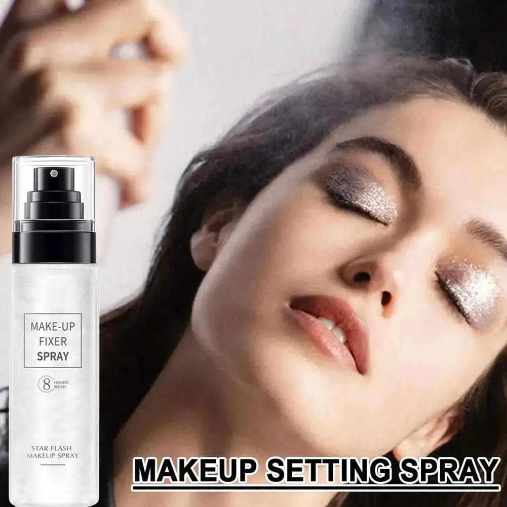 100ml Makeup Setting Spray Moisturizing Lotion Hydrate Long-lasting Cosmetics Natural Oil Quick Refreshing Matte Fixer Cont B7X3