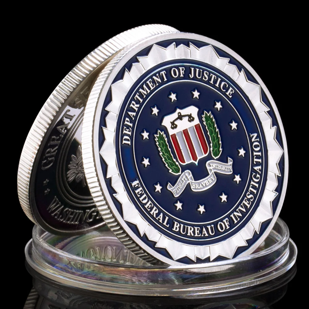 Department of Justice Federal Bureau of Investigation Souvenir Challenge Coin Commemorative Coin Collectible Gold Plated commemorative coin commemorative coins