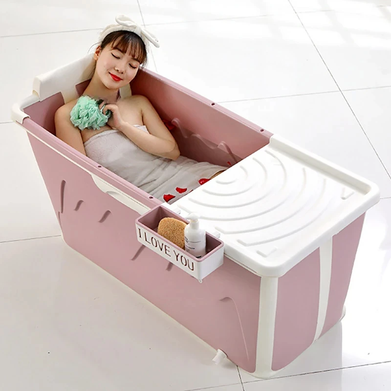 

New Plastic Portable Bathtubs Adult Folding Thickened Adult Bathtub Simple Small Apartment Bathtub Whole Body Bathtub