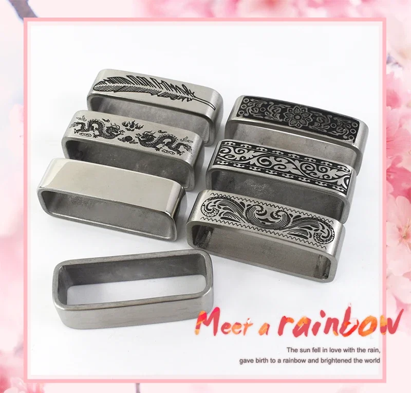 1Pc Deepeel 40mm Belt Loop Stainless Metal Rings for 34-39mm Belts Clasp Jeans Clothes Strap Ring DIY Leather Craft Accessories
