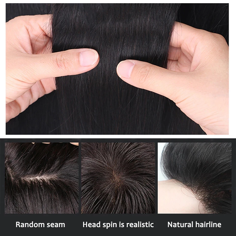 Synthetic Short Hair Wigs for Men Handsome Bald Forehead Replacement