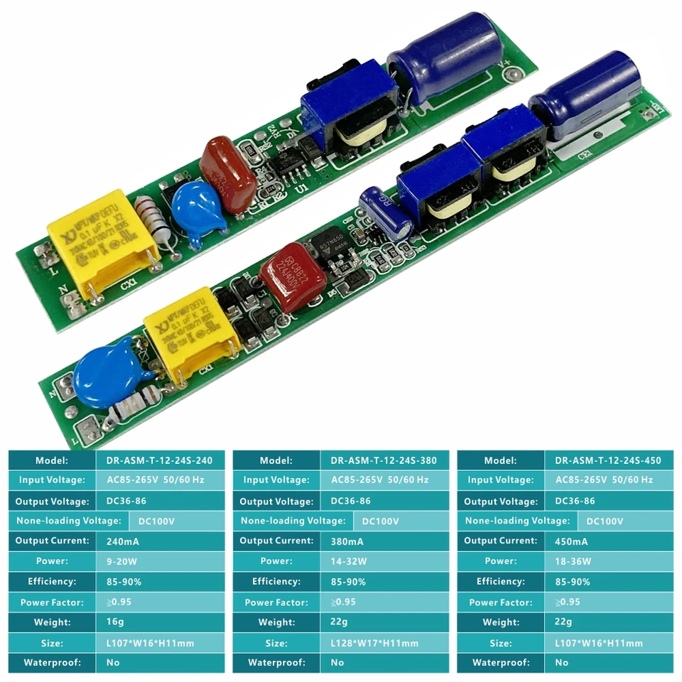Constant Current LED Tube Driver – 18W 240mA For T8 LED Tubes, Power Supply