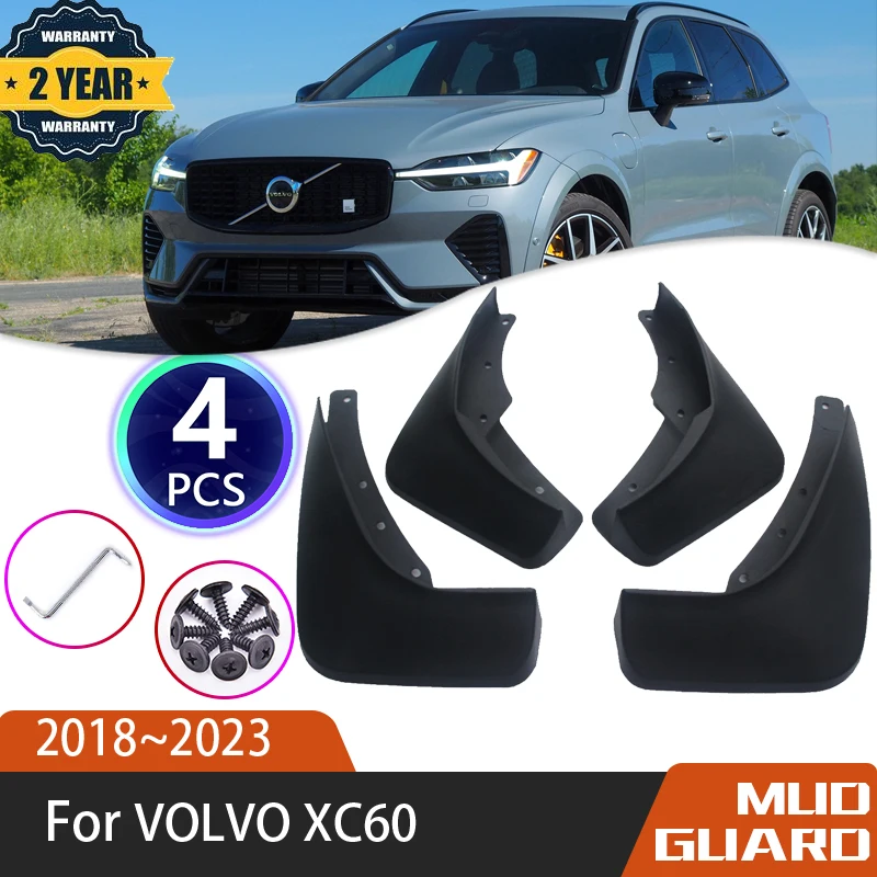 Volvo xc60アクセサリー用防滴泥フラップ車のマッドガード2018〜2023車のガードスプラッシュガード自動アクセサリーマッドフラップ