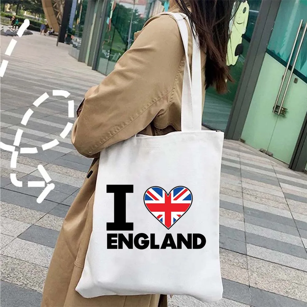 London Bridge Big Ben England Flag Map Shoulder Shopping Canvas Tote Bag Landscape Skyline United Kingdom British Women Handbags shoulder bag,ladies handbag,canvas bag