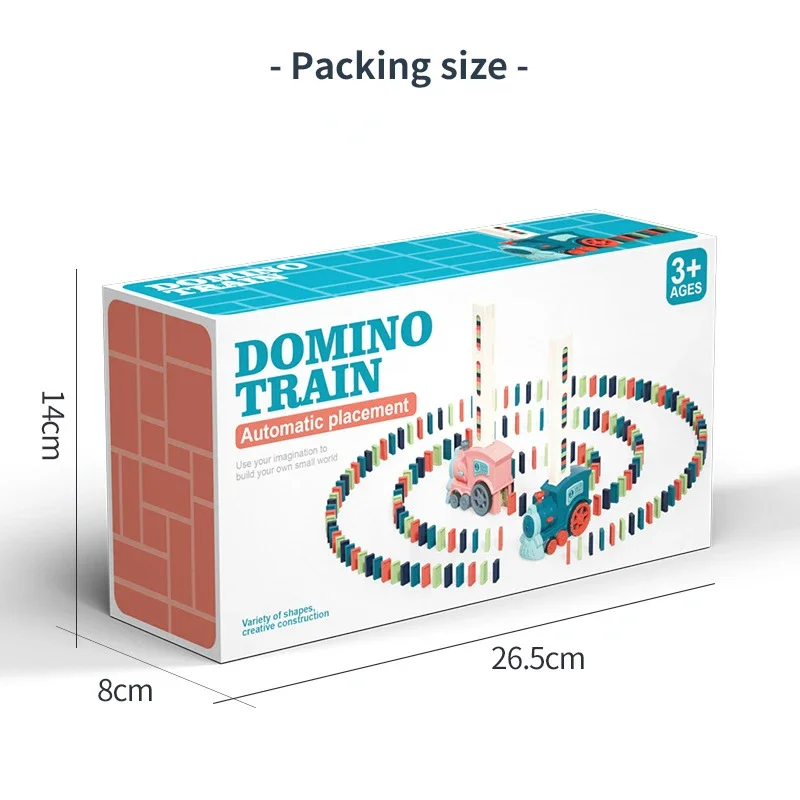 Children's Toys Domino Train Electric Car Kids Automatic Laying Dominoes Set Brick Blocks Kits Children's Games for Boys Gift Toy Building Blocks Domino Set