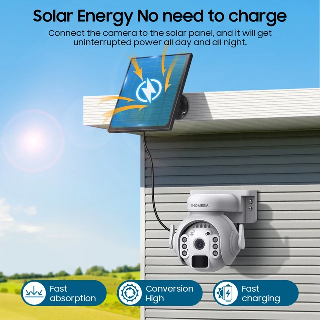 INQMEGA 3MP 4G Solar Security Camera Outdoor Human PIR Detection Camera with Rechargeable Battery Camera Shipping Saudi Arabia 2