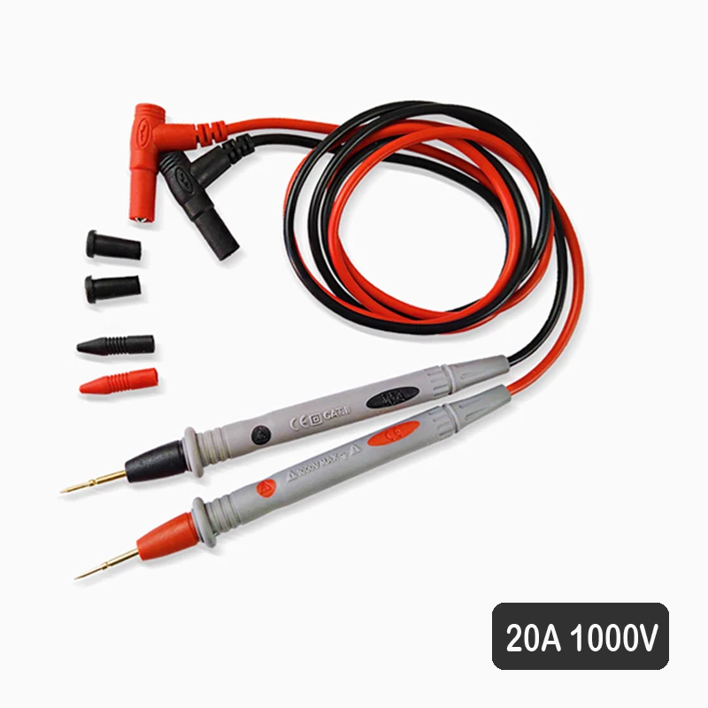 Multimetro digitale 20A 1000V cavi di prova della sonda Pin ago Super Tip Multi Meter Tester cavo della penna del cavo della sonda di piombo