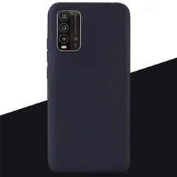 Durable Soft Silicon TPU Back Cover - Shockproof Bumper Protective Phone Case for Redmi 9T (Black)
