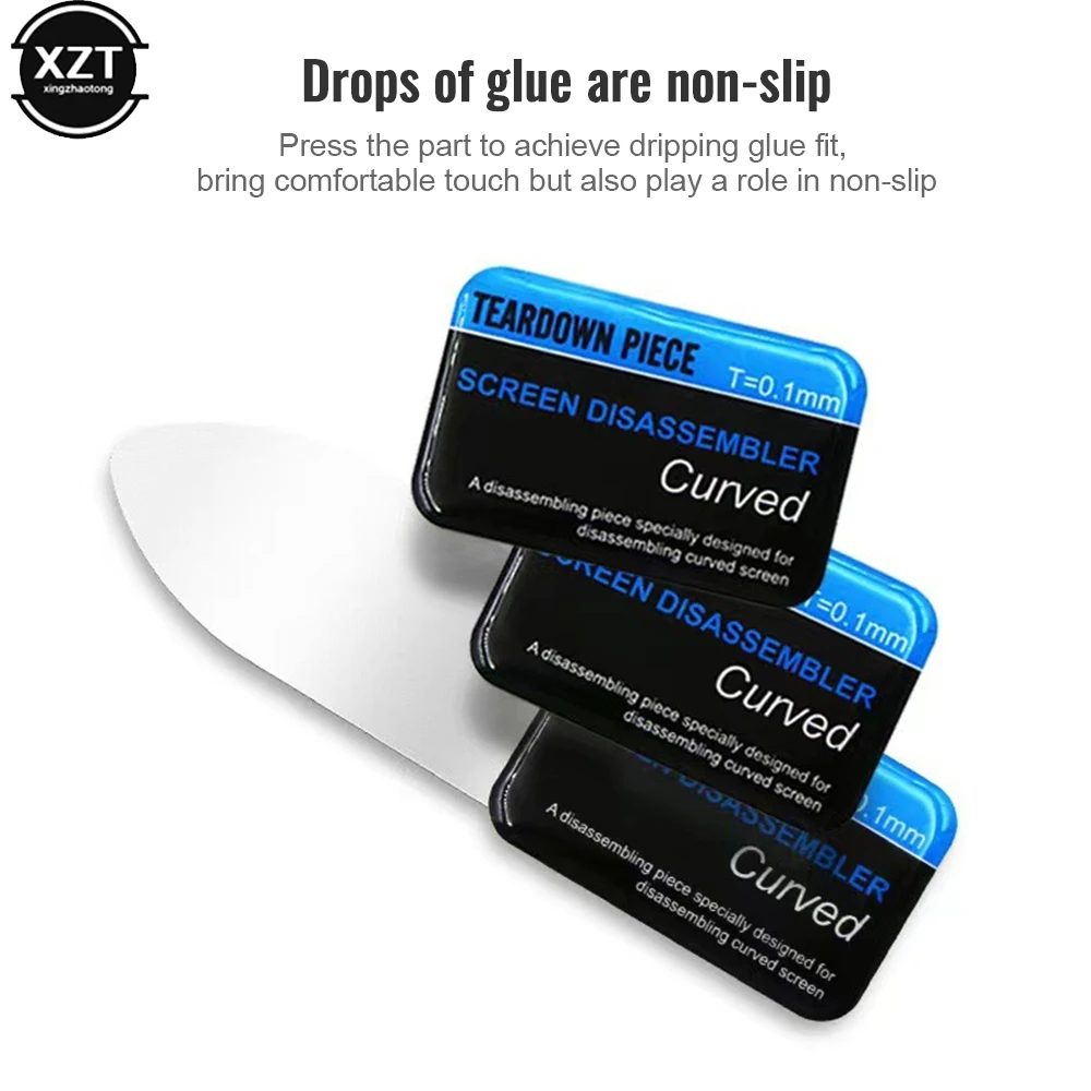 Mobile Phone Curved LCD Screen Spudger Opening Pry Card Tools Ultra Thin Flexible Mobile Phone Disassemble Steel Metal mobile phone disassemble tool phone screen disassemble tool phone disassembly tool phone screen repair tool