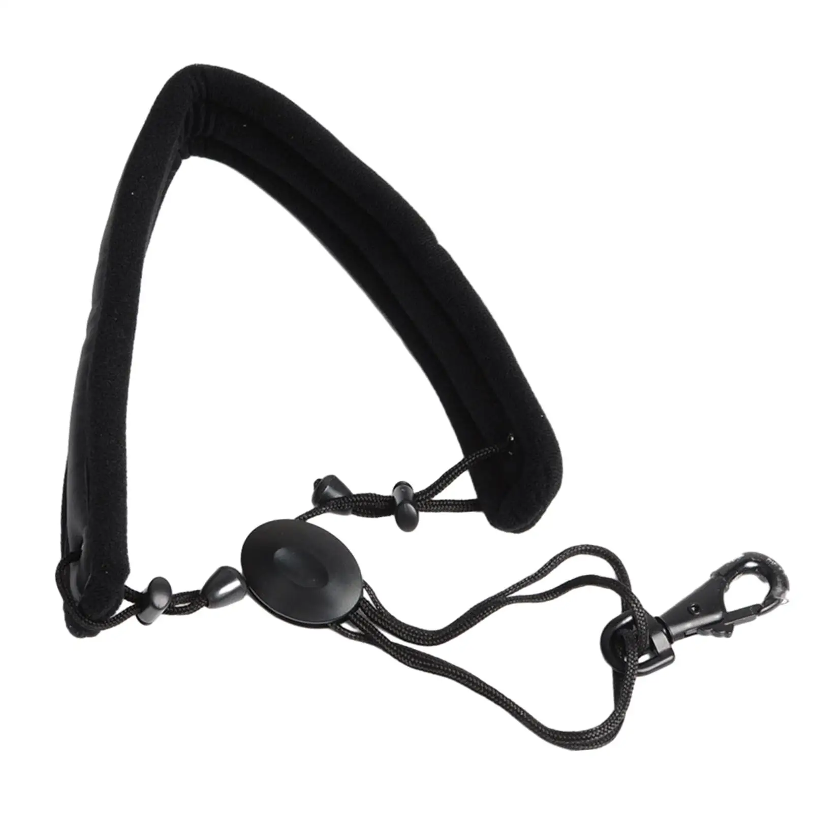 Padded Saxophone Neck Strap with Metal Hook Adjustable for Alto Saxophone Tenor Oboes Clarinets Soprano