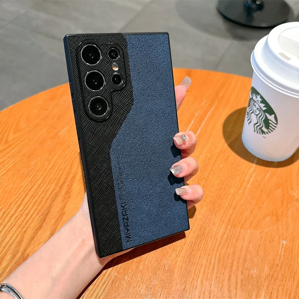 Luxury Double Color PU Leather Pattern Slim Phone Case
