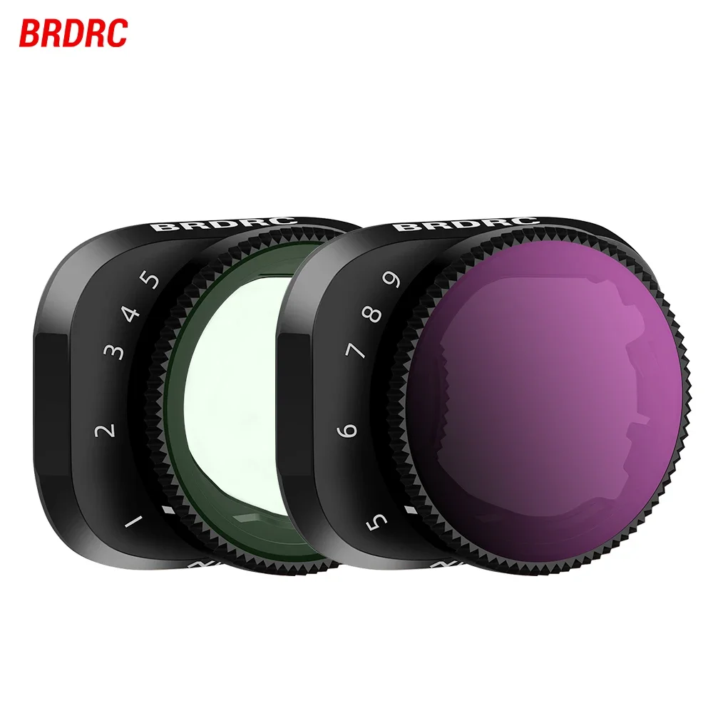 Lens Filters ND Filters Set VND Lens Filters For DJI Mini 3/3 Pro Drone VND4-32/64-512 Adjustable Optical Glass Variable ND Filters Camera Accessories