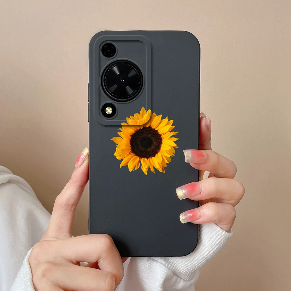 Cute Dinosaur Smooth Liquid Silicone Phone Cover – for Huawei Enjoy 70 and Nova Y72 4G