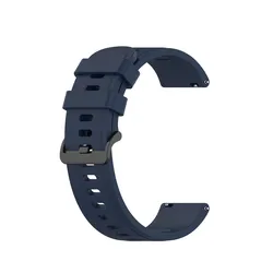 Silicone Watch Band Strap - 20mm/22mm Adjustable Wristband Bracelet - 22mm (Dark blue)