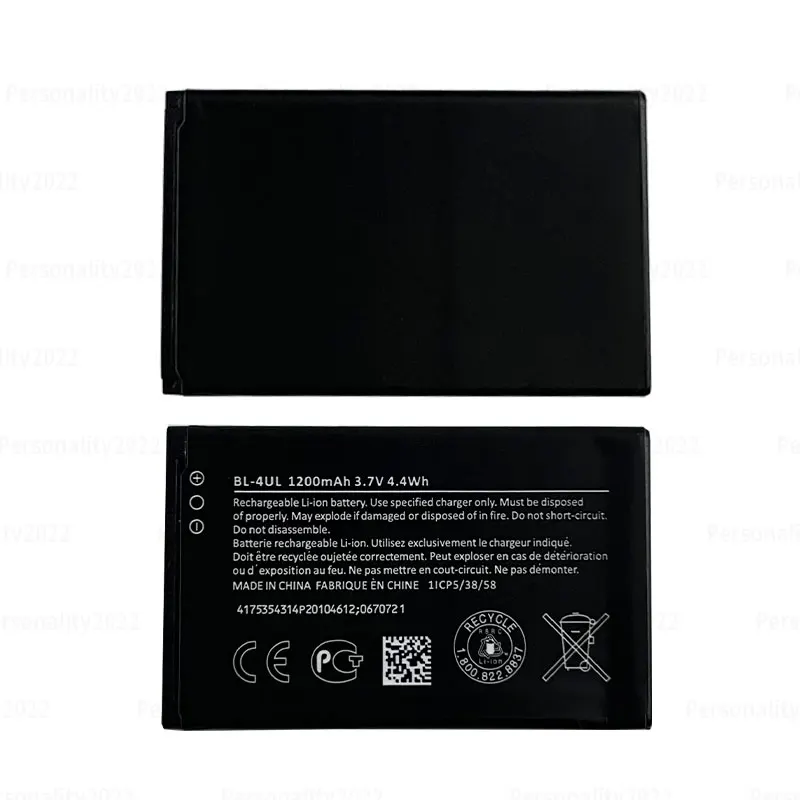 Rechargeable Phone Batteries 3.7V BL-4UL For Nokia lumia 225DS Asha 225 230 215 5310 RM 1172 1126 1012 230DS rechargeable lithium batteries rechargeable nickel zinc batteries rechargeable nickel metal hydride batteries
