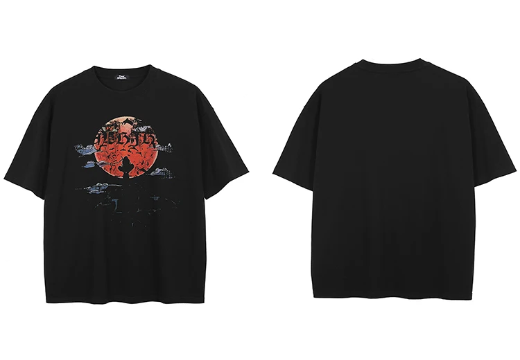 Washed Anime Sun Graphic T-Shirt 4 Washed Anime Sun Graphic T-Shirt Sa660d18bcc0a43e69c5a57c7b5e63f3e1