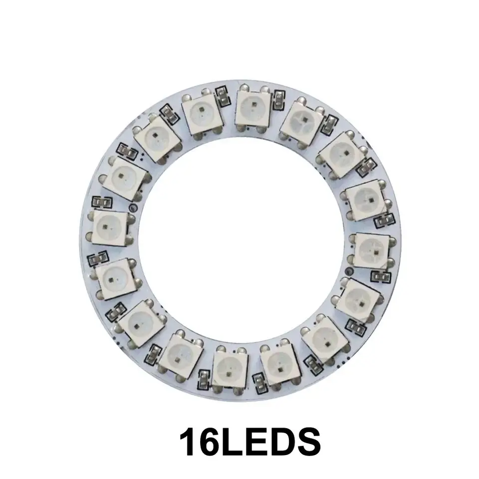1-10PCS WS2812B Addressable LED Ring 8 16 24 35 45 241LEDS WS2812 5050 Built-in RGBIC Round Modules Light Lamp Smart Development image 13