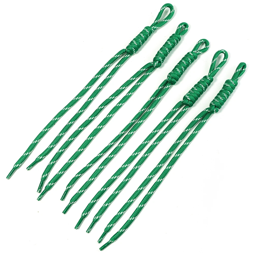 Set of 5 Colorful Braided Nylon Lanyard Keychains - Vibrant Antil-Loss Rope Accessories