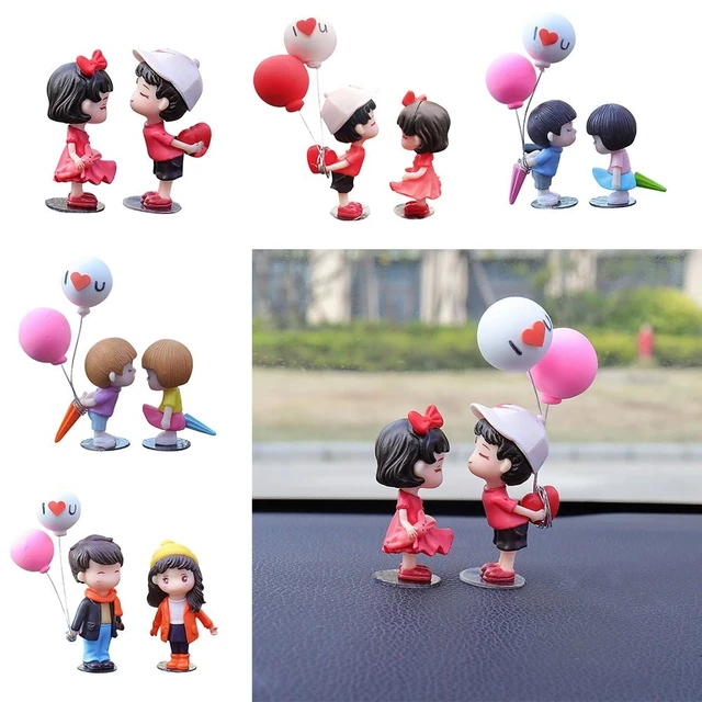 Décoration d'intérieur de voiture de dessin animé pour filles, mariage,  couples, figurine d'action, ballon d'Auckland, ornement, accessoires  automobiles, cadeaux - AliExpress