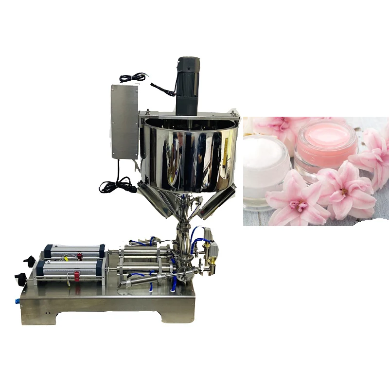 

Semi automatic jacket heated mixing honey filling machine,peanut butter petroleum jelly mixer filler equipment