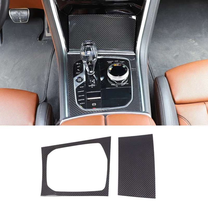

For BMW 8 Series G14 G15 G16 2019-2022 Dry Carbon Fiber Car Central Control Gear Shift Panel Frame Accessories