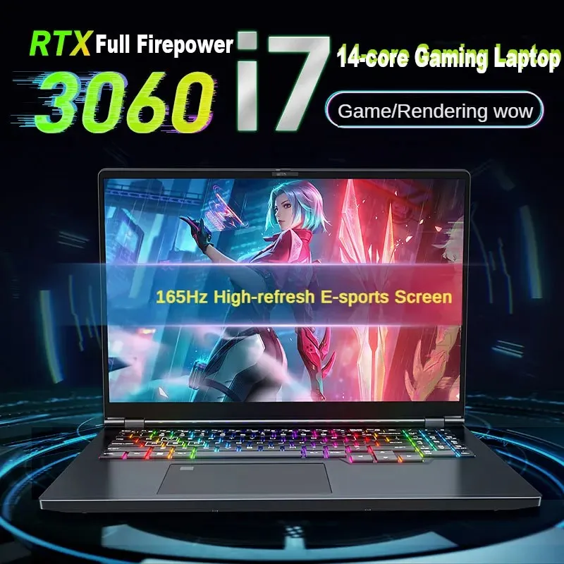 Nuovo Mini Pc Gaming Laptop I9-13900H Nvidia Rtx 3060 6G 16 Pollici 2.0K Ips 144Hz Windows 11 Pcie4.0 Notebook Gamebook Wifi6 Bt5.2