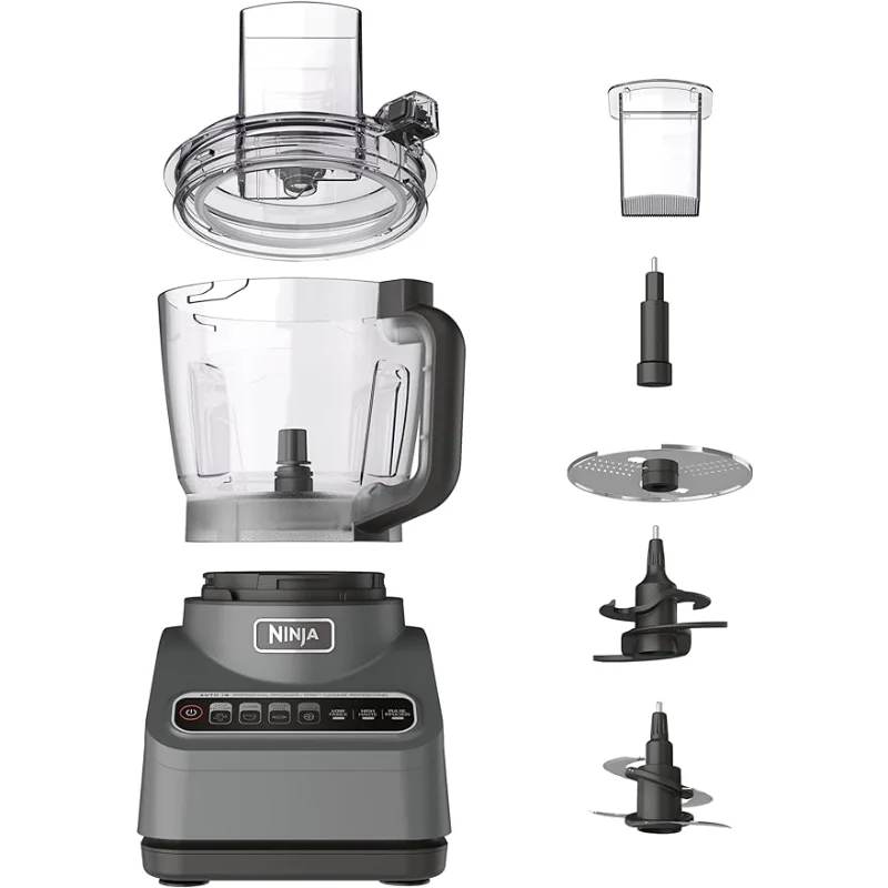 

Food Processor, 1000 Peak Watts, 4 Functions for Chopping, Slicing, Purees & Dough with 9-Cup Processor Bowl, Silver, BN601