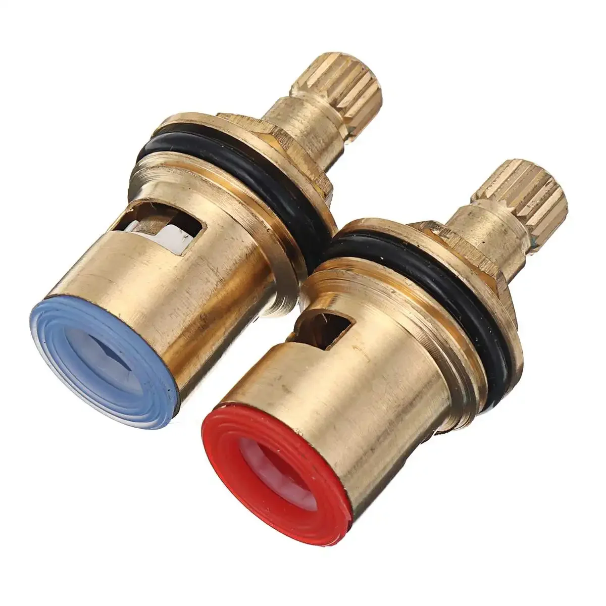 Standard 1/2 Ceramic Faucet Cartridge Water Mixer Tap Inner Faucet Disc Valve Quarter Turn Cartridges 2pcs