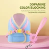 Mesh Harness Small Dog Lead Walking Flower Outdoor Reflective Vest-style Harness Color-blocked Breathable Pet Harness Leash 3