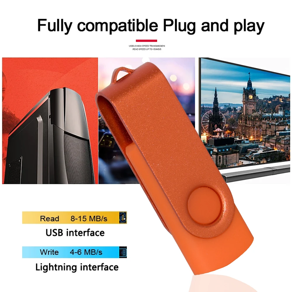 10개/세트 USB 플래시 드라이브 128GB 키체인 포함 노트북용 펜 드라이브 무료 맞춤 로고 플라스틱 미니 창의적인 선물 64GB