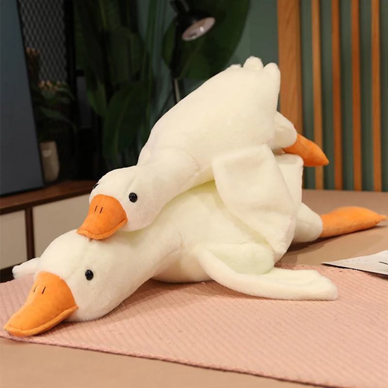 Canard Blanc - 190cm - énorme jouet en peluche d'oie blanche, Poupée d'oie  très douce, Oreiller cousu de cana