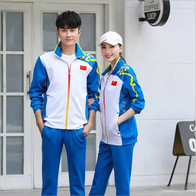 Autumn University Sportswear Student Class Clothing Chinese National Team Sportswear Suit Unisex China Team Athletes Uniform